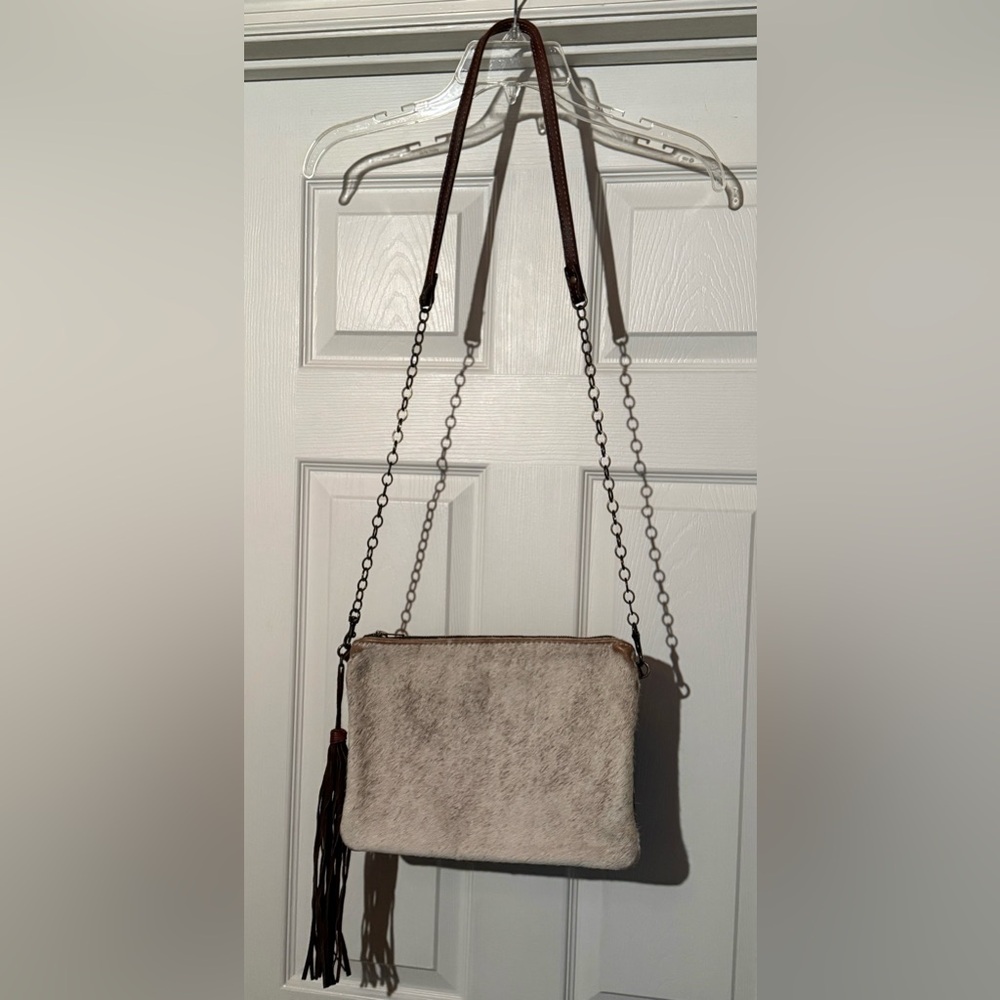 Brown Leather Crossbody Clutch Bag by Canoe
